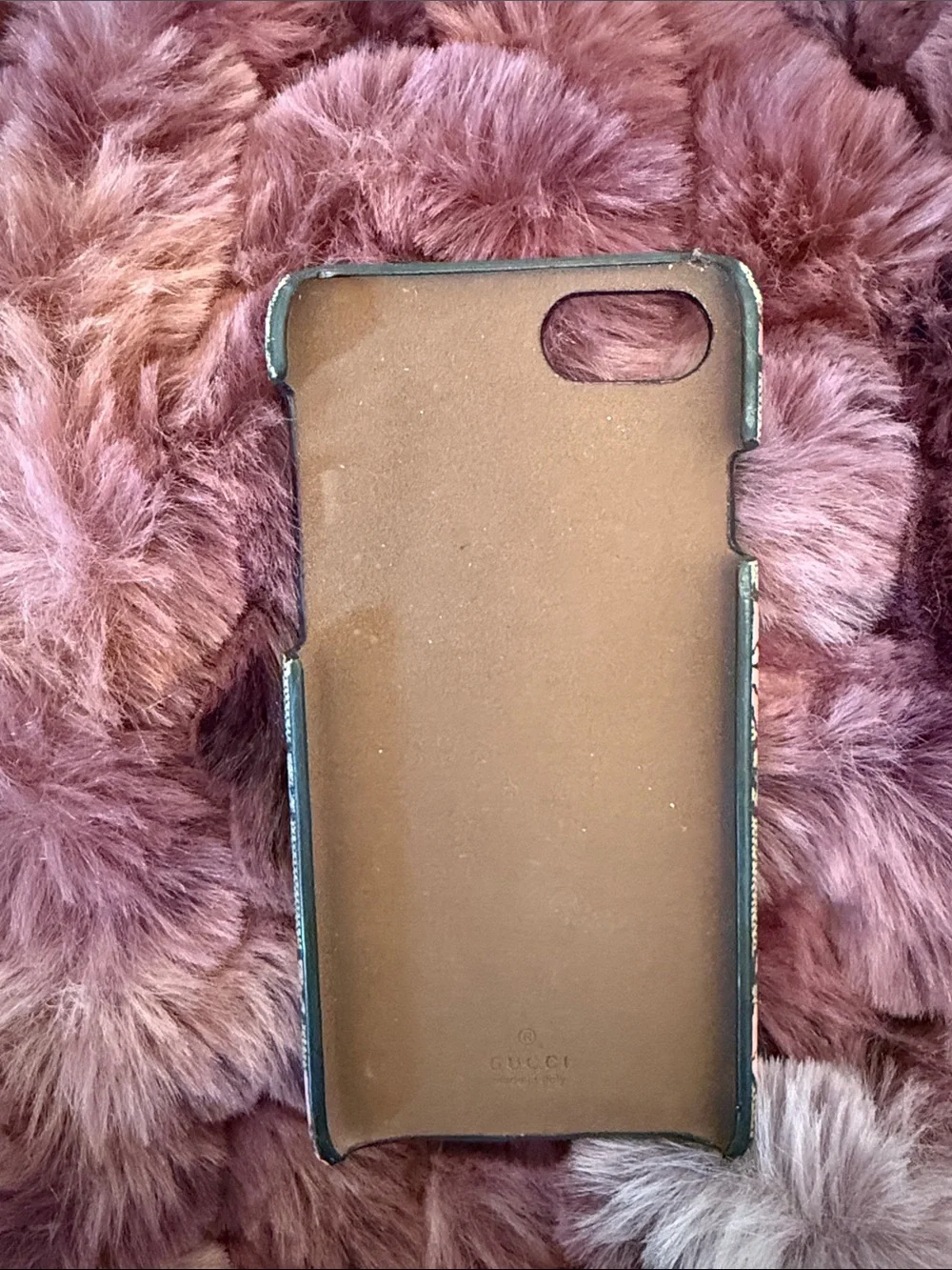 Gucci Tiger Print Phone Case in Yellow, Pink and Beige iPhone 7